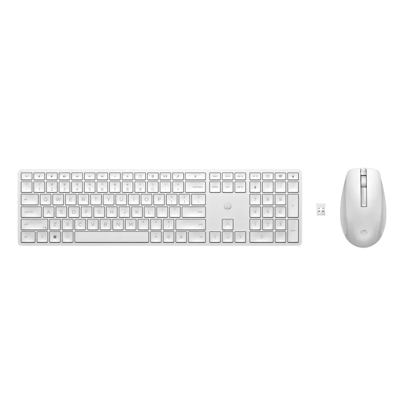 HP 650 belaidžių klaviatūros ir pelės rinkinys, pilno dydžio, baltas