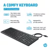 HP 150 Laidinė klaviatūra Pilno dydžio USB Juoda 664R5AA#ABD