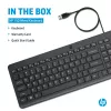 HP 150 Laidinė klaviatūra Pilno dydžio USB Juoda 664R5AA#ABD