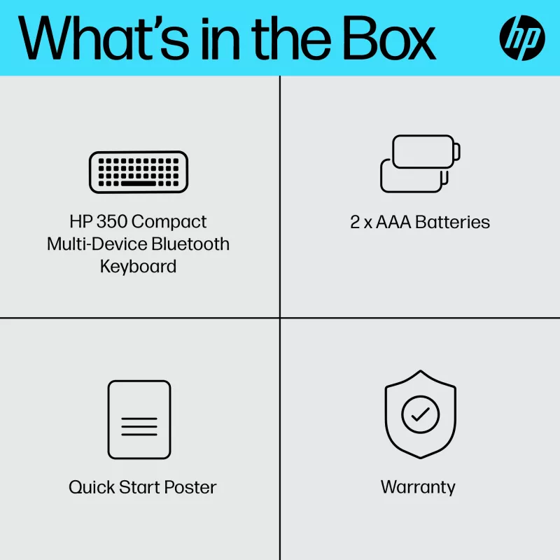 HP 350 Compact Multi-Device Bluetooth klaviatūra