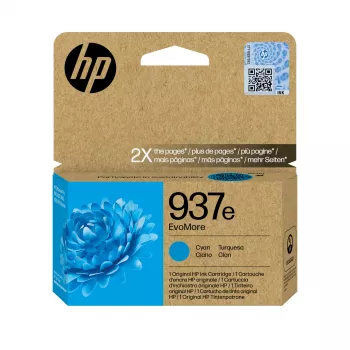 HP 937e EvoMore Žydra Originalius rašalinis kasetė, žydra, 1 vnt., 1650 puslapių