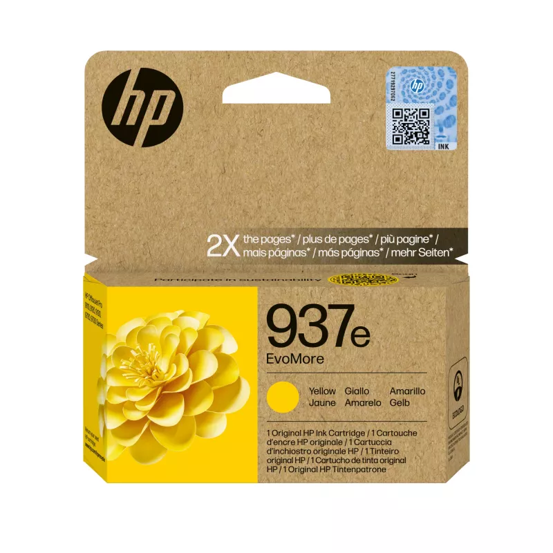 HP 937e EvoMore Geltona Originali rašalo kasetė