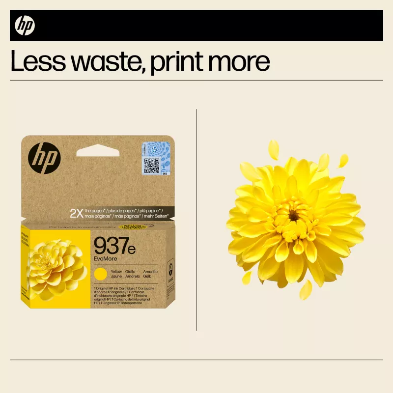 HP 937e EvoMore Geltona Originali rašalo kasetė
