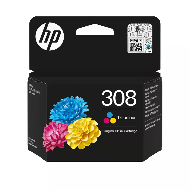 Rašalo kasetė HP 308 Tri-color Originali rašalo kasetė