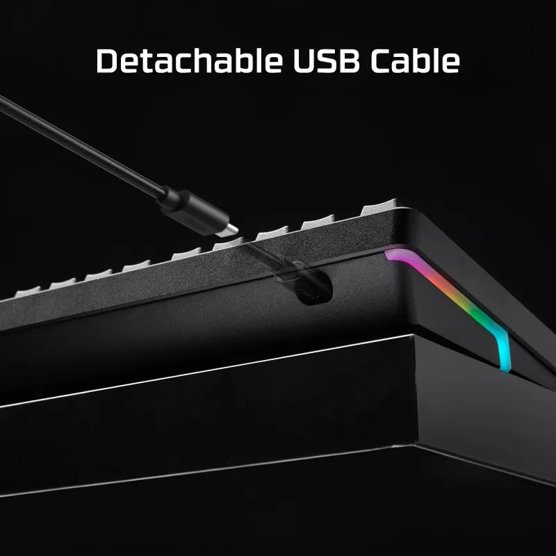 Žaidimų klaviatūra Kingston HP HyperX Alloy Rise modelis 7G7A3AA#ABD — kompaktiška laidinė mechaninė klaviatūra EAN 0