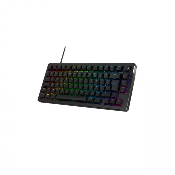 Mechaninė žaidimų klaviatūra Kingston (HyperX) Alloy Rise 75 — kompaktiškas 75% išdėstymas, laidinė, modelis 7G7A4AA#ABD