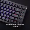 Mechaninė žaidimų klaviatūra Kingston (HyperX) Alloy Rise 75 — kompaktiškas 75% išdėstymas, laidinė, modelis 7G7A4AA#ABD