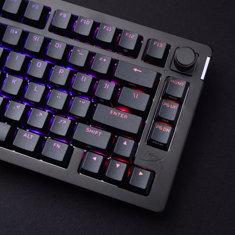 Mechaninė žaidimų klaviatūra Kingston (HyperX) Alloy Rise 75 — kompaktiškas 75% išdėstymas, laidinė, modelis 7G7A4AA#ABD