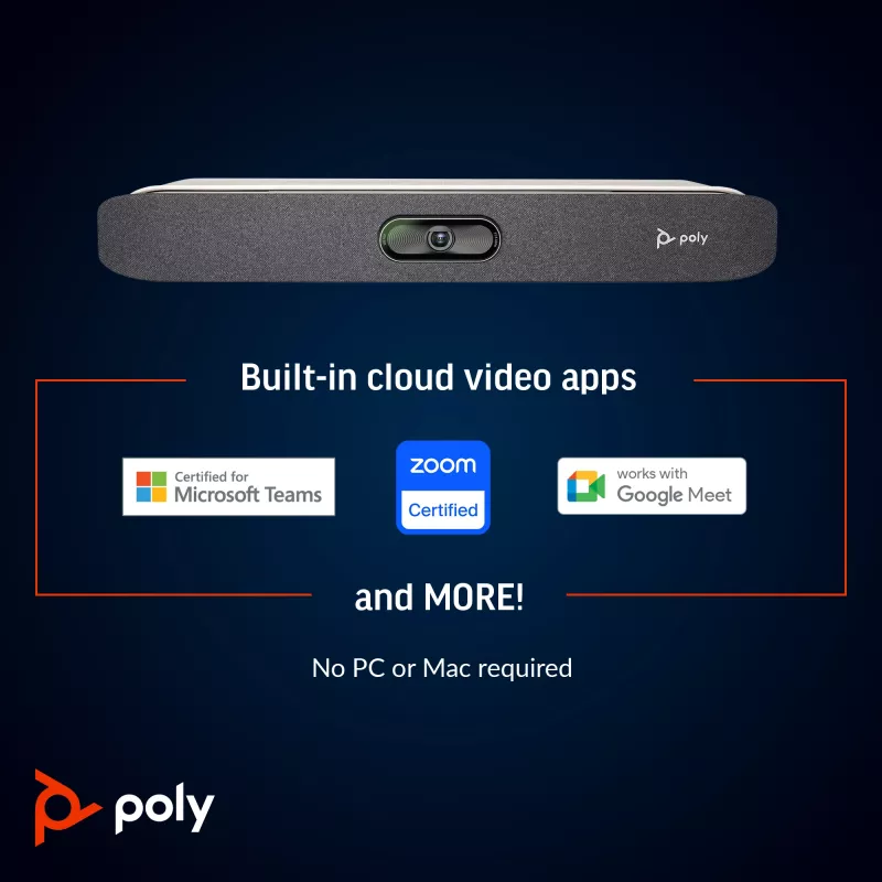 POLY Studio X30 „viskas viename“ vaizdo juosta 4K Ultra HD 60 fps 5x priartinimas