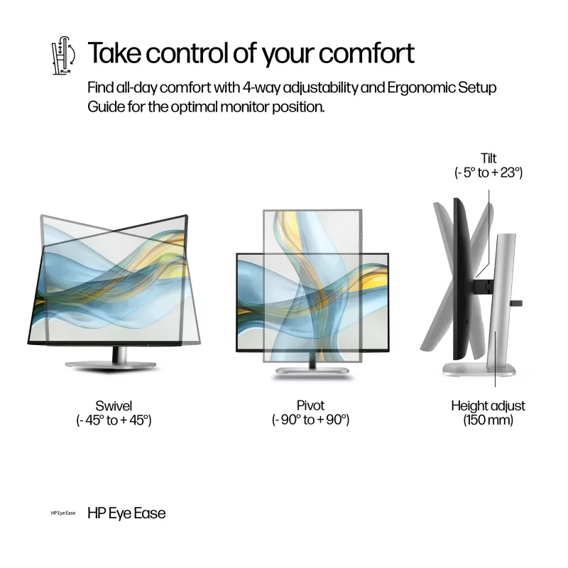 HP Series 5 Pro 24 colių WUXGA monitorius - 524pn, 61 cm (24 coliai), WUXGA, LCD, 5 ms, Juoda