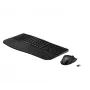 Belaidės klaviatūros ir pelės rinkinys HP 685 Comfort — pilno dydžio lenkta klaviatūra, RF belaidis + Bluetooth, juoda, su pele