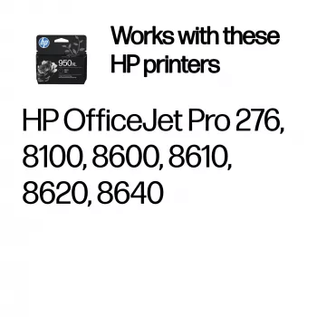 Originalius HP 950XL didelės talpos juodos spalvos rašalo kasetė (CN045AE#LS3) rašaliniams spausdintuvams