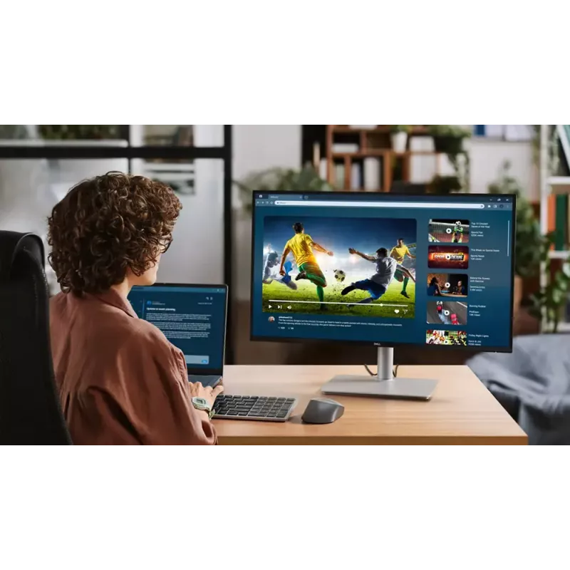 27 colių monitorius Dell S2725DSM — 68,6 cm, 2560×1440 (QHD) LCD, 8 ms, 16:9, įmontuoti garsiakalbiai, VESA tvirtinimas, reguliuojamas aukštis, baltas