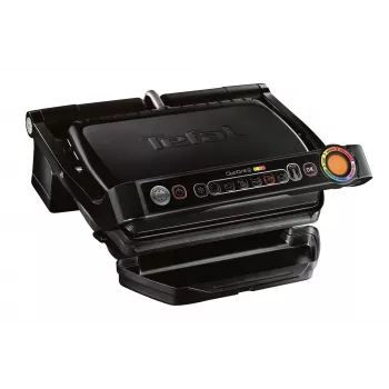 Kontaktinė kepsninė Tefal GC7148 — 2000 W, nerūdijančio plieno korpusas, stačiakampė, reguliuojamas termostatas, grotelių viršutinis paviršius, 365×365×175 mm
