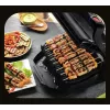 Kontaktinė kepsninė Tefal GC7148 — 2000 W, nerūdijančio plieno korpusas, stačiakampė, reguliuojamas termostatas, grotelių viršutinis paviršius, 365×365×175 mm
