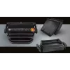 Kontaktinė kepsninė Tefal GC7148 — 2000 W, nerūdijančio plieno korpusas, stačiakampė, reguliuojamas termostatas, grotelių viršutinis paviršius, 365×365×175 mm