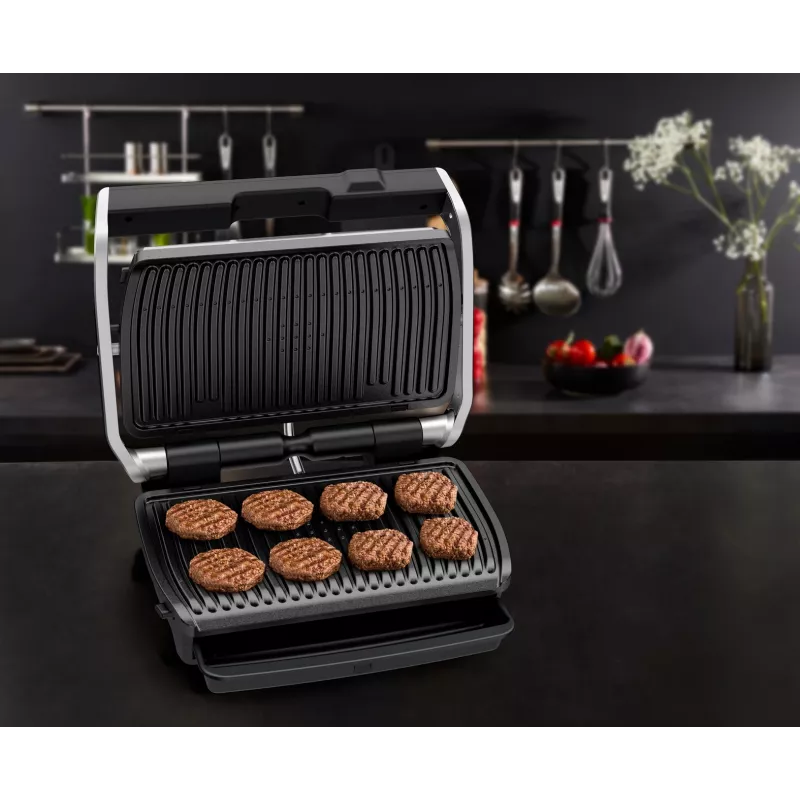 Kontaktinis grilis Tefal OptiGrill Elite XL GC760D — nerūdijantis plienas, 800 cm² paviršius, 2200 W