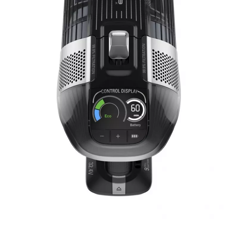 Rowenta X-Force RH9958 2-in-1 stick vacuum baterija Dry HEPA Bagless 0.9 L Juoda, Pilka