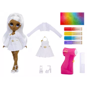 Rainbow High Air Brush & Create Fashion Dolls - Pilkos akys, Mados lėlė, Moteriška, 4 m., Berniukas/Mergaitė, Įvairiaspalvė