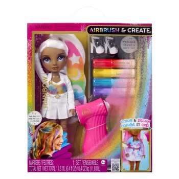 Rainbow High Air Brush & Create Fashion Dolls - Pilkos akys, Mados lėlė, Moteriška, 4 m., Berniukas/Mergaitė, Įvairiaspalvė