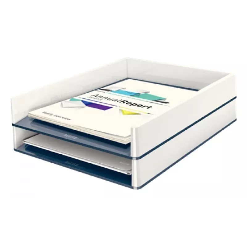 Leitz Letter Tray WOW Dual Colour, Plastikas, Metallic, White, A4, 267 mm, 336 mm, 49 mm