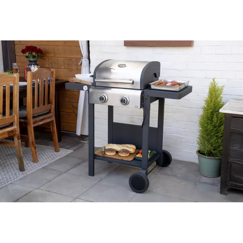 Unold 58595 Barbecue Grill-Wagen BUDDY vežimėlis elektrinis juodas, nerūdijantis plienas 2600 W