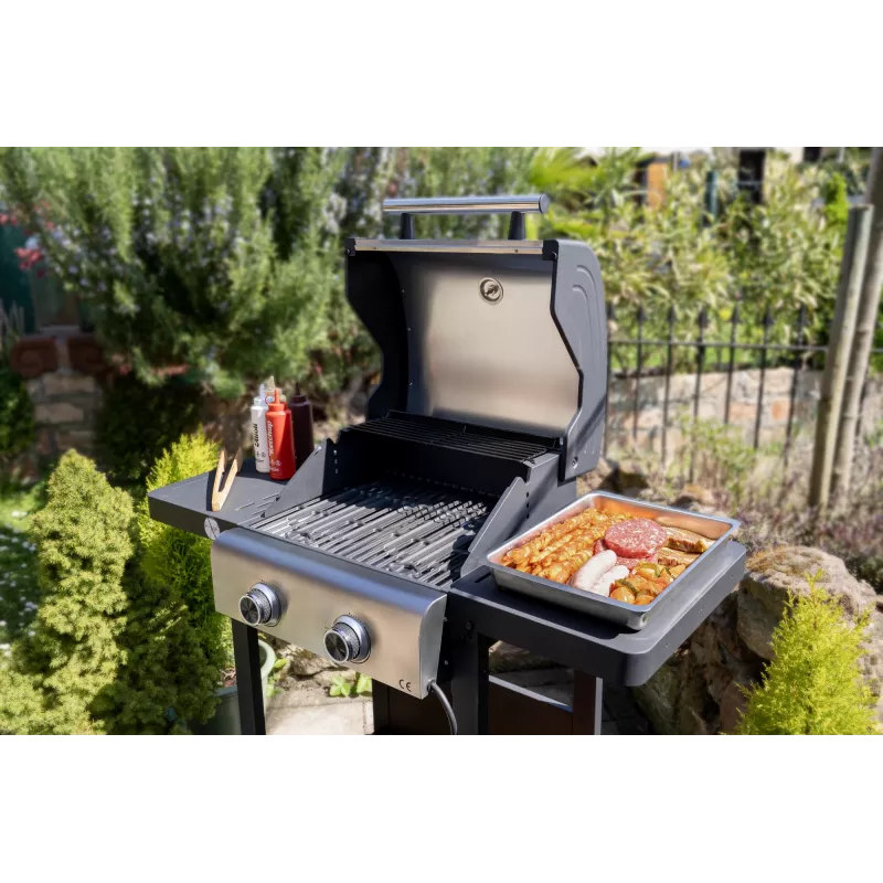 Unold 58595 Barbecue Grill-Wagen BUDDY vežimėlis elektrinis juodas, nerūdijantis plienas 2600 W