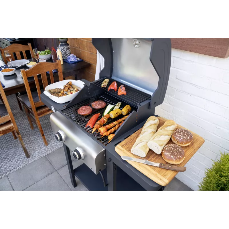 Unold 58595 Barbecue Grill-Wagen BUDDY vežimėlis elektrinis juodas, nerūdijantis plienas 2600 W