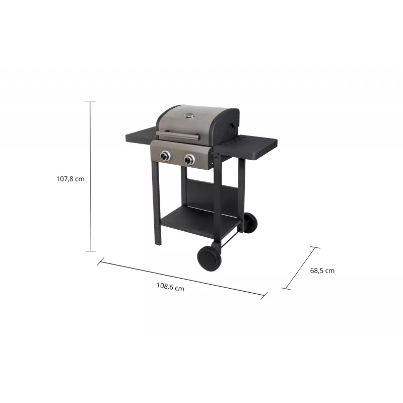 Unold 58595 Barbecue Grill-Wagen BUDDY vežimėlis elektrinis juodas, nerūdijantis plienas 2600 W