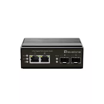 LevelOne IGP-0432 tinklo komutatorius Nevaldomas Gigabit Ethernet (10/100/1000) Power over Ethernet (PoE) Juoda