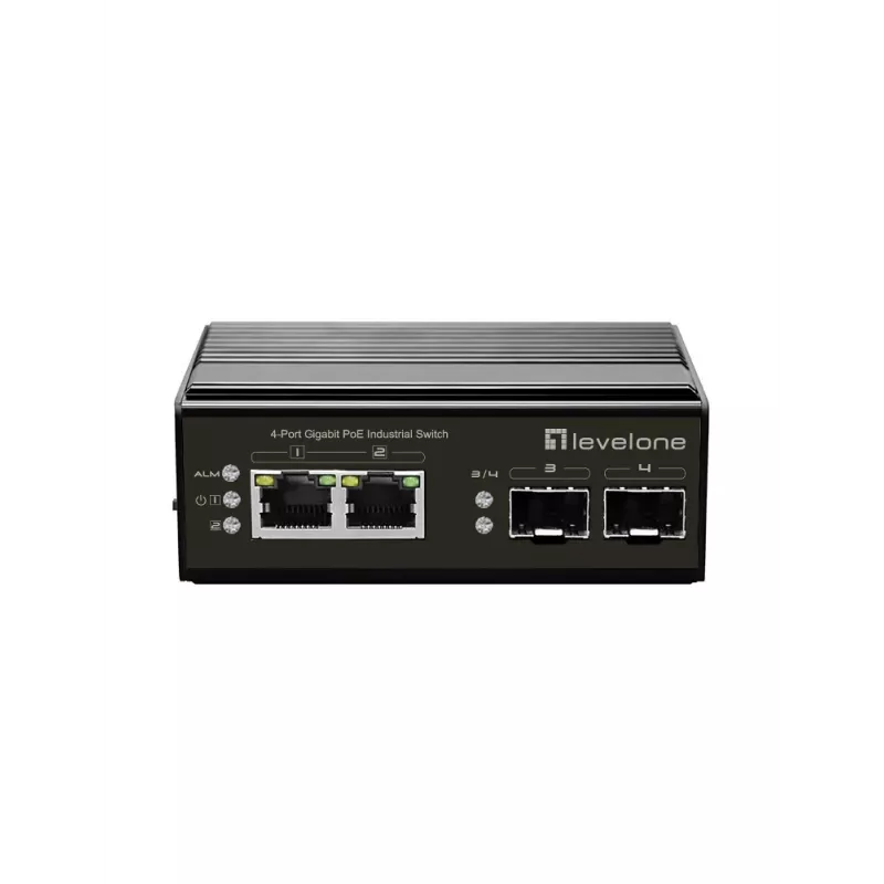 LevelOne IGP-0432 tinklo komutatorius Nevaldomas Gigabit Ethernet (10/100/1000) Power over Ethernet (PoE) Juoda