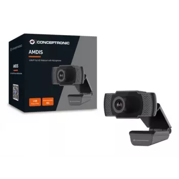 Conceptronic AMDIS 1080P Full HD internetinė kamera su mikrofonu, 2 MP, 1920 x 1080 pikselių, Full HD, 30 kadrų/s, 1280x720@30kadrų/s, 1920x1080@30kadrų/s, M-JPEG, YUV