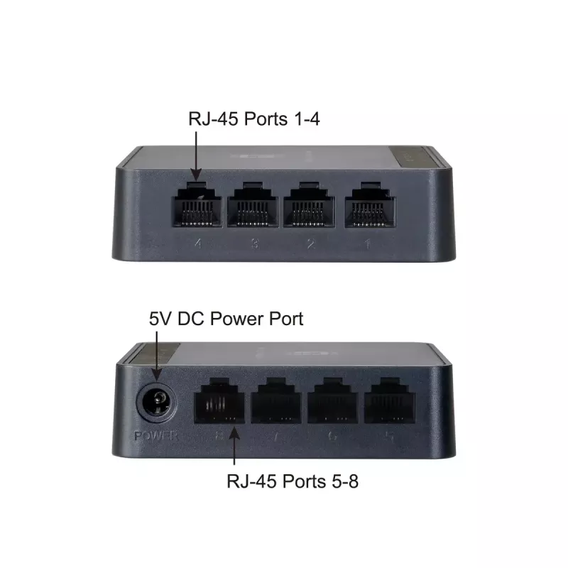 LevelOne FEU-0812 tinklo komutatorius Nevaldomas Fast Ethernet (10/100) Juodas