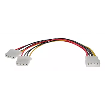 InLine vidinis maitinimo Y laidas 1x 5,25 col. Molex / 2x 5,25 col. Molex 0,20 m