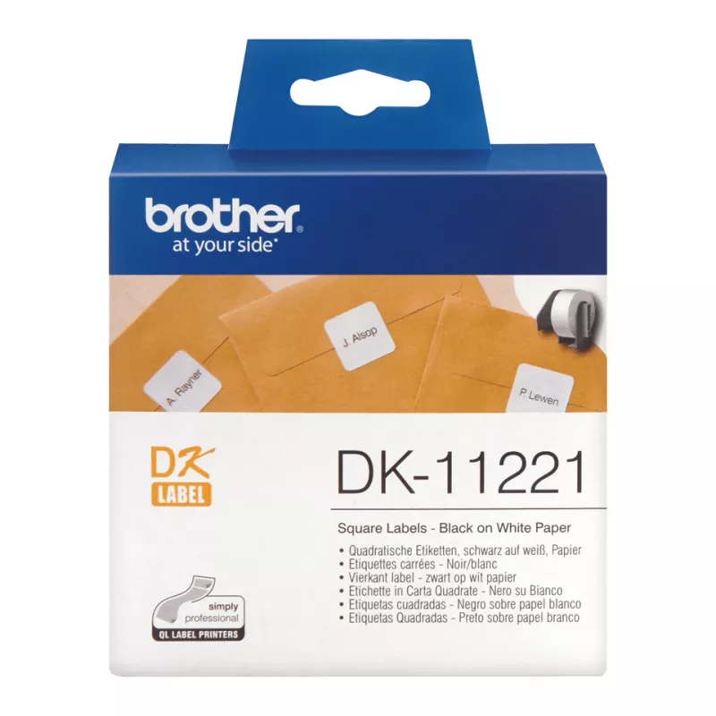 Kvadratinė popierinė etiketė Brother DK11221