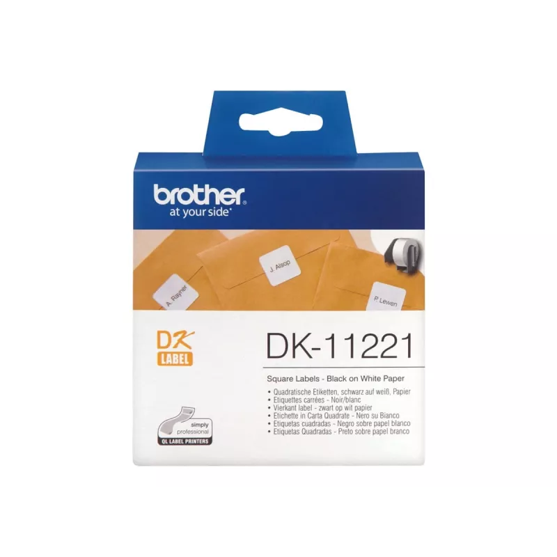 Kvadratinė popierinė etiketė Brother DK11221