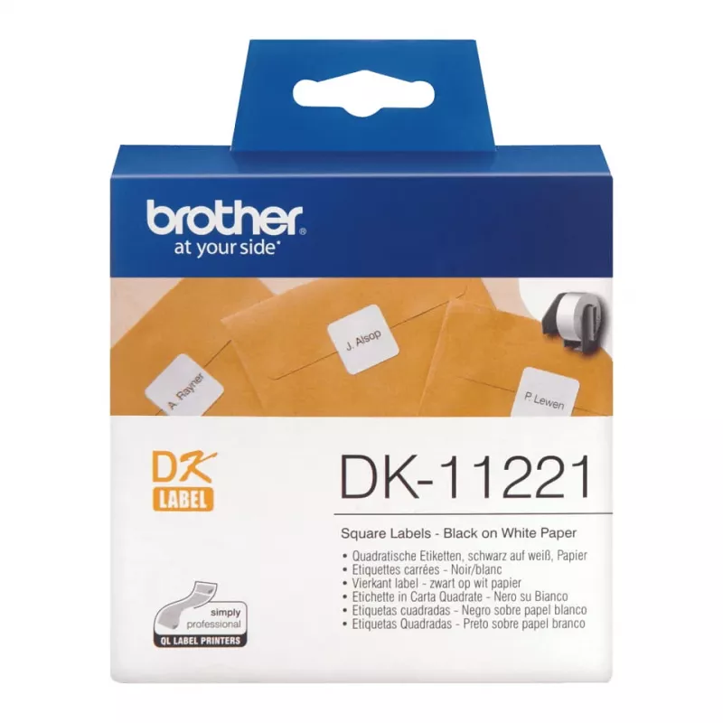 Kvadratinė popierinė etiketė Brother DK11221