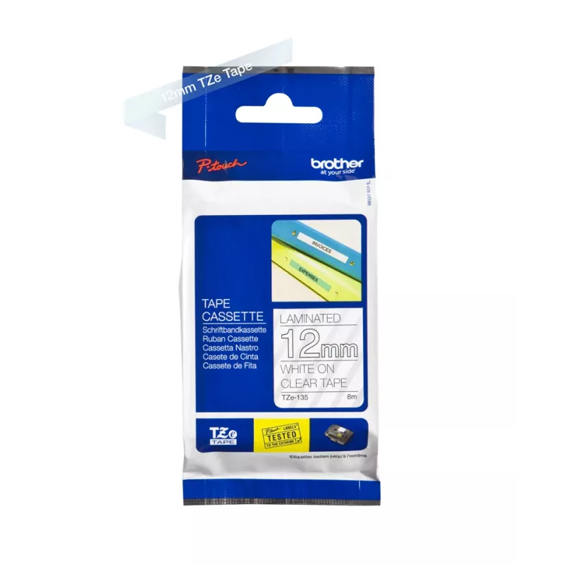 Laminuota juosta 12 mm Brother TZe135
