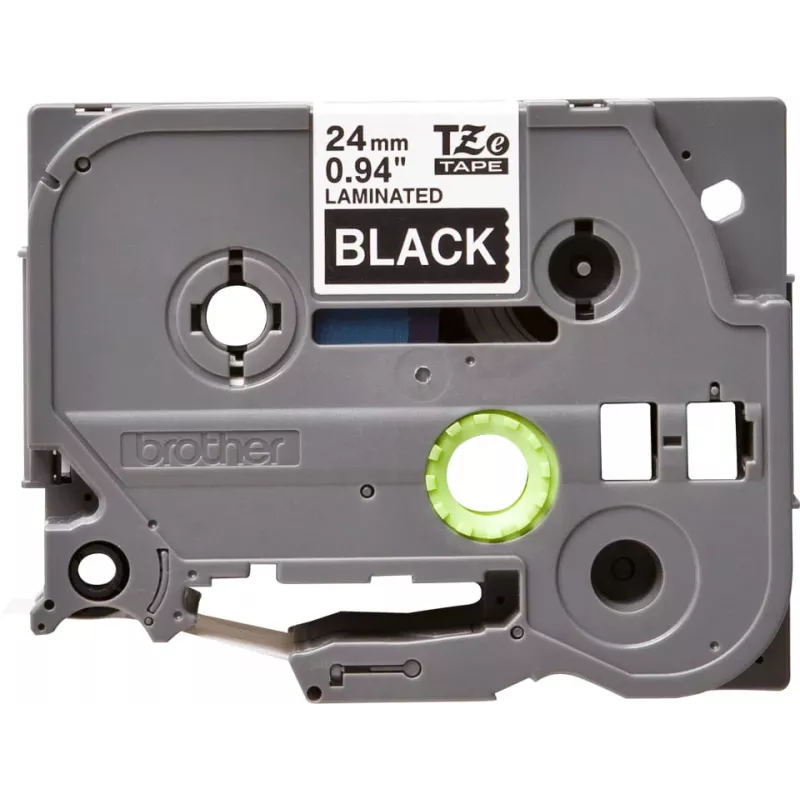 Etikečių juosta Brother TZe355 24 mm balta ant juodo