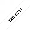 Lipni juosta Brother TZeS231 juoda ant balto 1,2 cm 8 m
