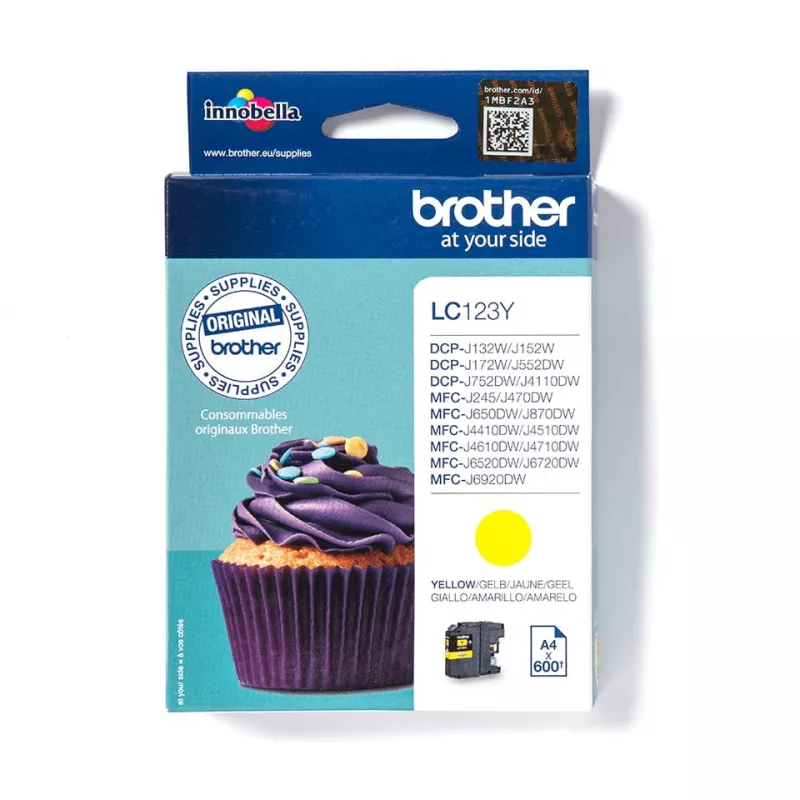 Rašalo kasetė Brother LC123Y geltona