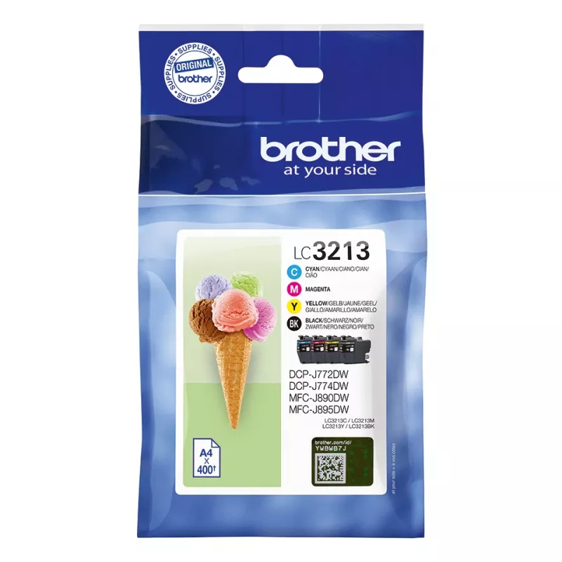 Originalius Brother LC3213VALDR rašalo kasečių rinkinys (juoda, žydra, purpurinė, geltona)