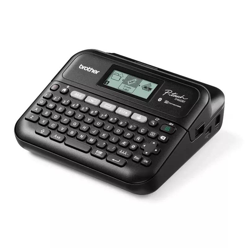 Etikečių spausdintuvas Brother PT-D460BTVP terminis perkelimas 180×180 DPI 30 mm/s laidinis ir Bluetooth QWERTY TZe juosta