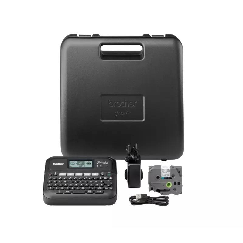 Etikečių spausdintuvas Brother PT-D460BTVP terminis perkelimas 180×180 DPI 30 mm/s laidinis ir Bluetooth QWERTY TZe juosta