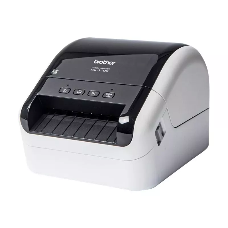Etikečių spausdintuvas Brother QL-1100 Tiesioginis terminis 300 x 300 DPI 110 mm/sek. Laidinis DK