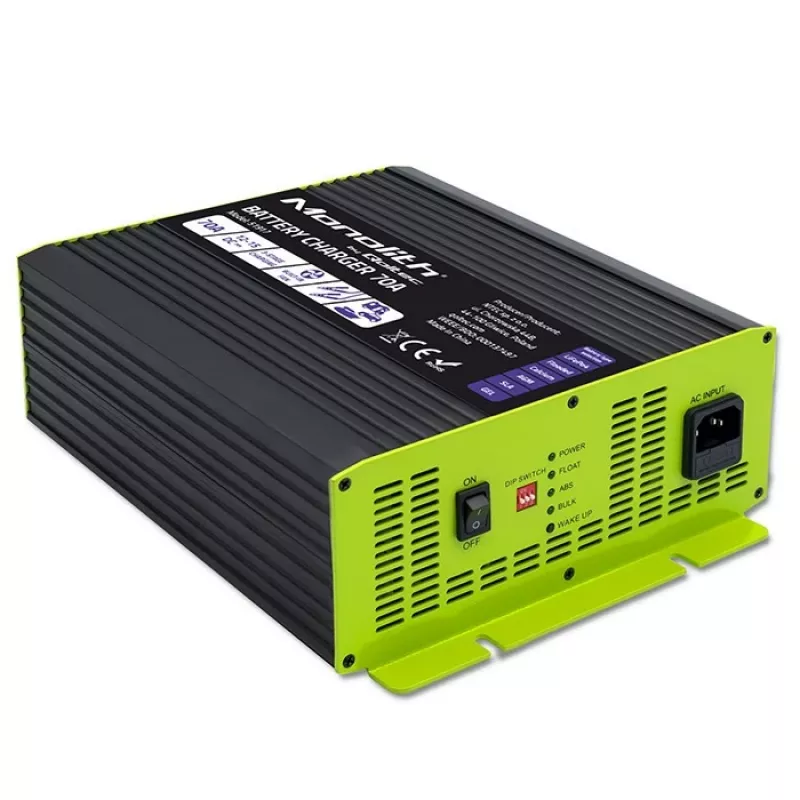 Baterijų įkroviklis QOLTEC 51917 LiFePO4/AGM/GEL/SLA baterijoms, 70 A išėjimas