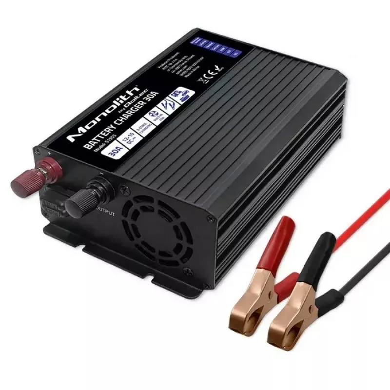 Baterijos įkroviklis QOLTEC 51955 — 30A 12V LiFePO4, AGM, GEL, SLA baterijoms