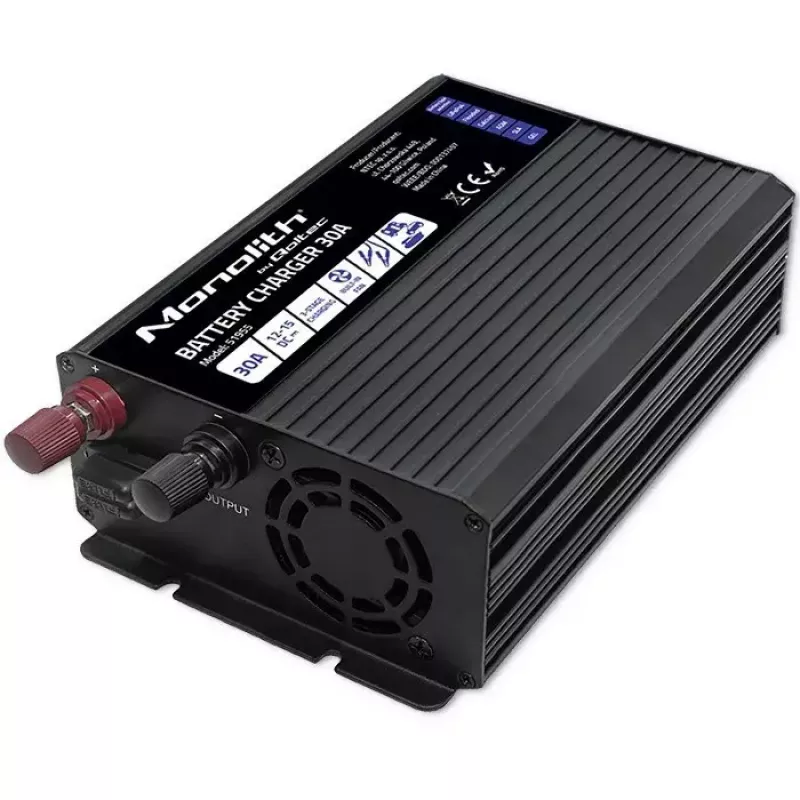 Baterijos įkroviklis QOLTEC 51955 — 30A 12V LiFePO4, AGM, GEL, SLA baterijoms