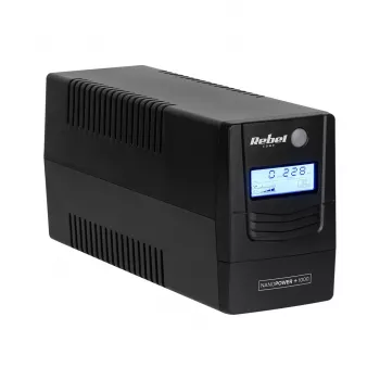 Rebel Nanopower Plus 1000 UPS | Off-line | Sinusoida | 1000VA | 600W | LCD | USB