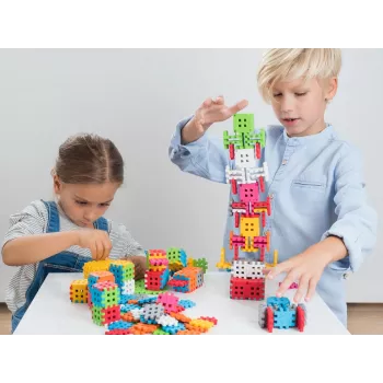 “Marioinex Mini Waffle 140” statybinis rinkinys — 140 vnt., įvairiaspalvis, nuo 3 metų